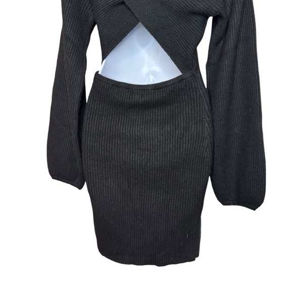 Majorelle | NEW Neva Ribbed Back Cut-Out Mini Dress in Black Size S - Picture 8 of 11